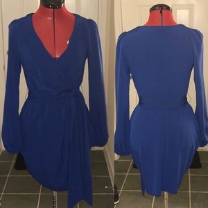 Royal Blue Mini Wrap Dress. ASOS